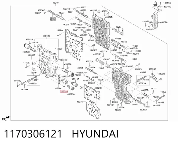 Bomba de agua 1170306121 Hyundai/Kia