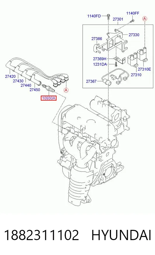 Bujía 1882311102 Hyundai/Kia