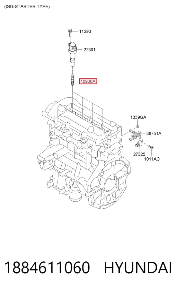 Bujía 1884611060 Hyundai/Kia