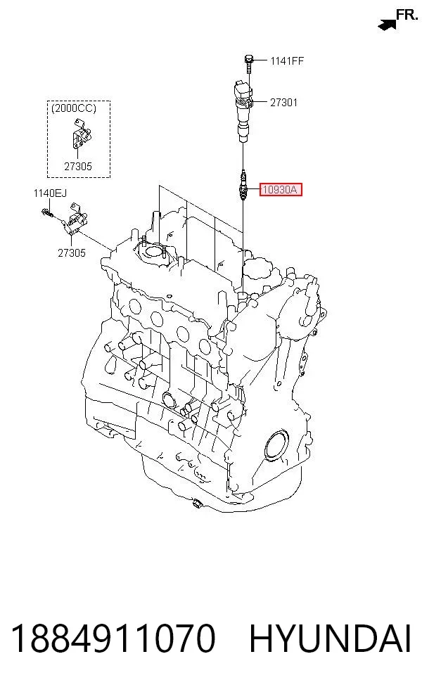 Bujía 1884911070 Hyundai/Kia