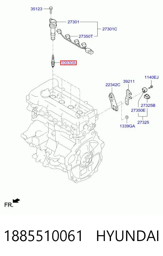 Bujía 1885510061 Hyundai/Kia