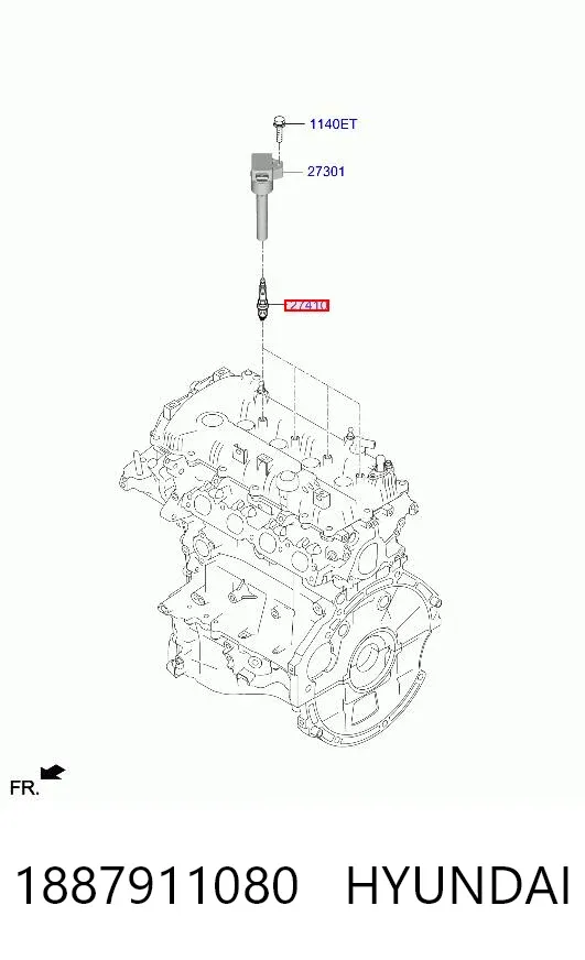 Bujía 1887911080 Hyundai/Kia
