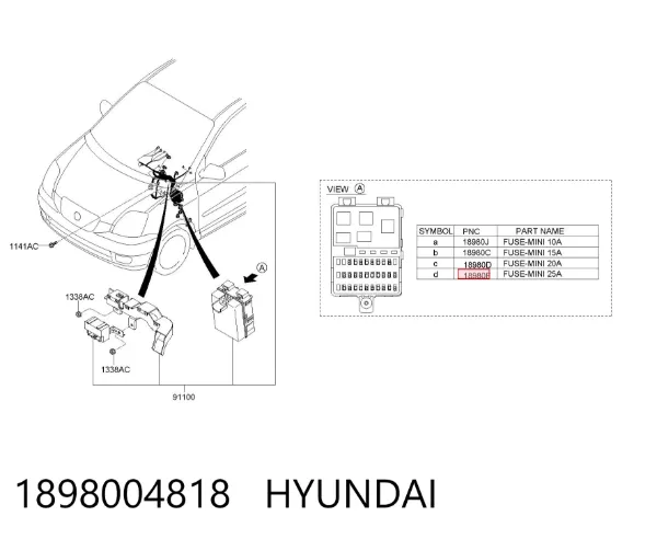  1898004818 Hyundai/Kia