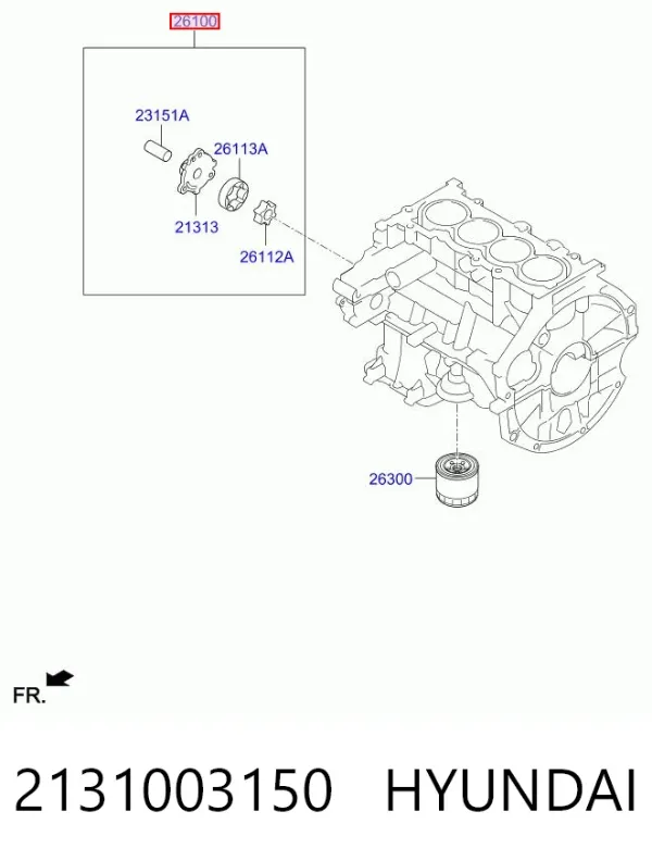 Bomba De Aceite 2131003150 Hyundai/Kia