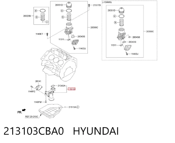 Bomba De Aceite 213103CBA0 Hyundai/Kia