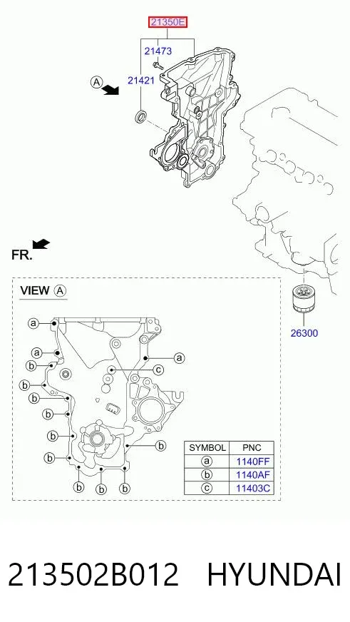 Bomba De Aceite 213502B012 Hyundai/Kia