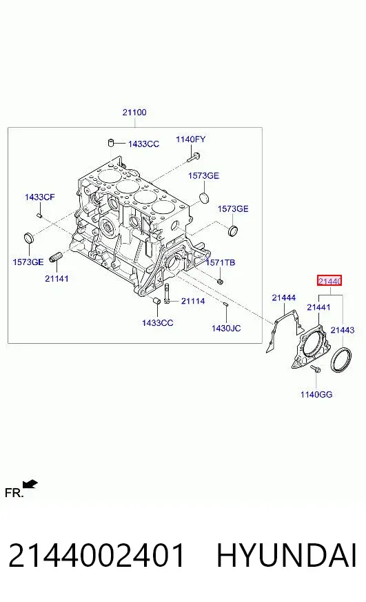 Retén de cigüeñal 2144002400 Chrysler