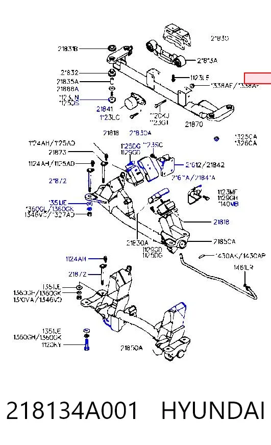 Soporte de motor trasero 218134A001 Hyundai/Kia