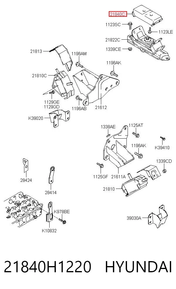 Taco de caja de cambios 21840H1220 Hyundai/Kia