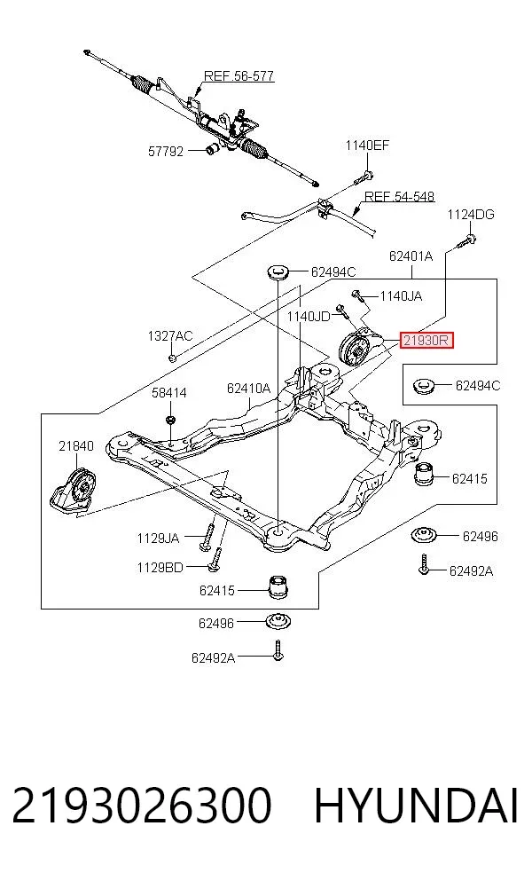 Soporte de motor trasero 2193026300 Hyundai/Kia