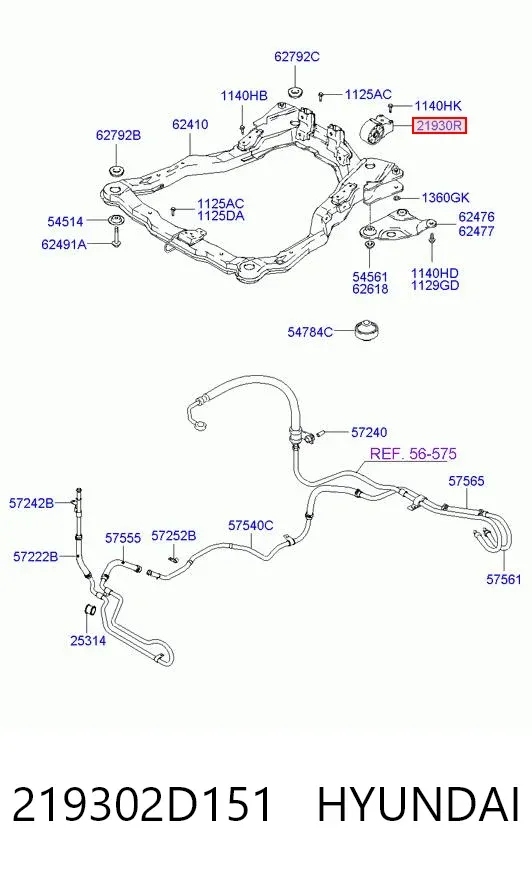 Soporte de motor trasero 219302D151 Hyundai/Kia