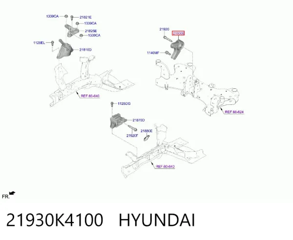 Soporte de motor trasero Hyundai KONA OS