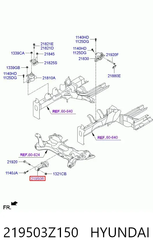 Soporte de motor delantero 219503Z150 Hyundai/Kia