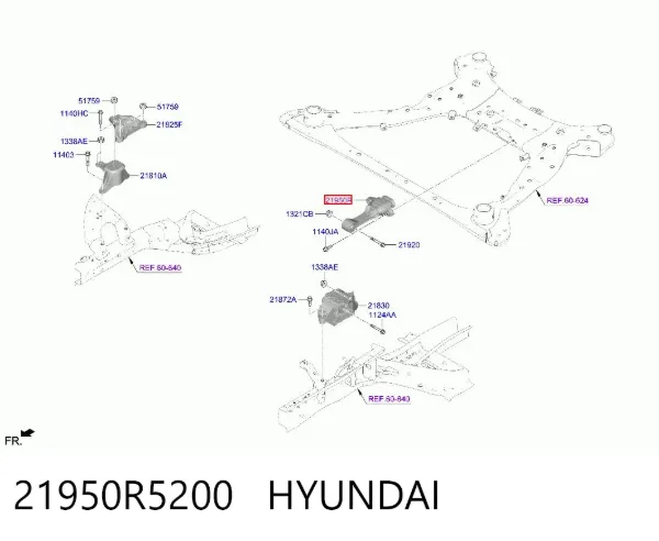 Soporte de motor delantero 21950R5200 Hyundai/Kia