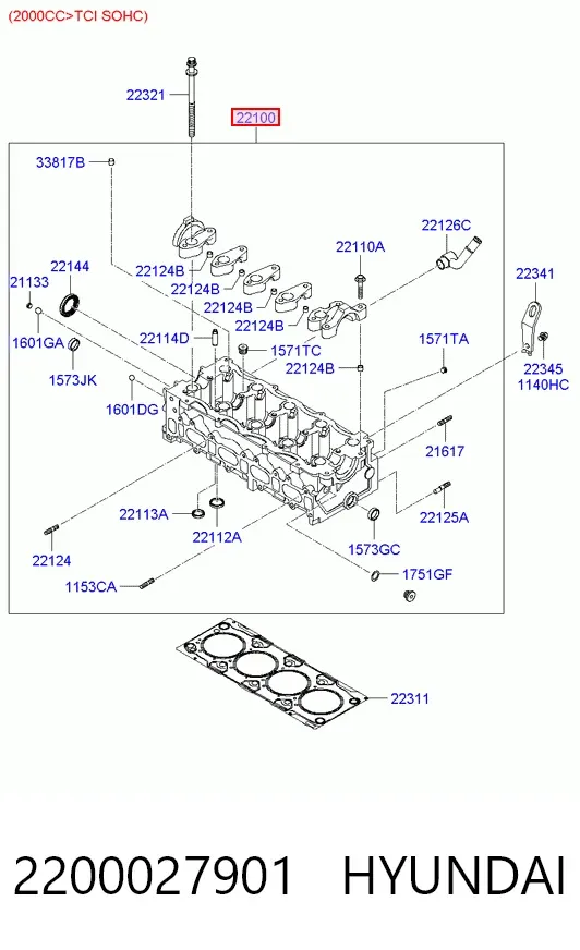 Culata 2200027901 Hyundai/Kia