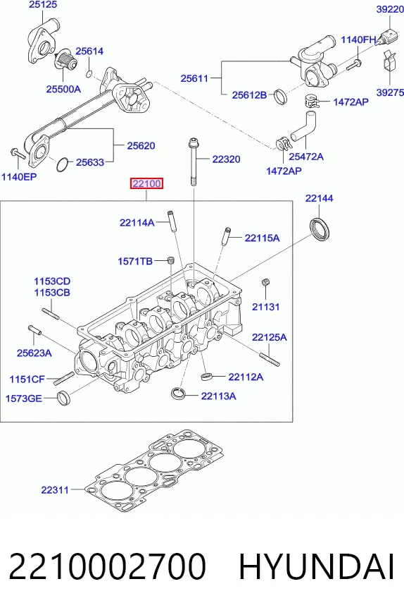 Culata Hyundai I10 PA