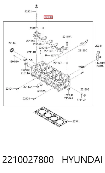 Culata HYUNDAI 2210027800