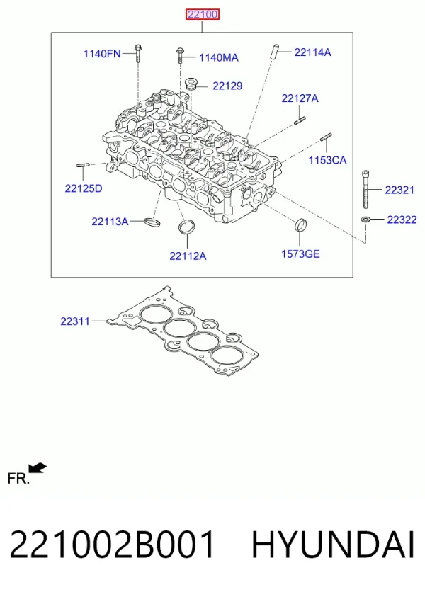 Culata 221002B001 Hyundai/Kia