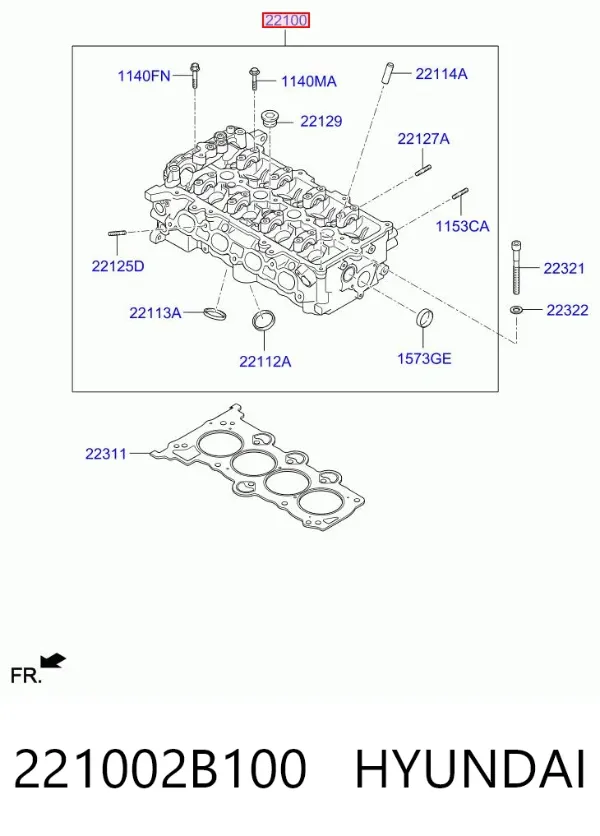 Culata 221002B100 Hyundai/Kia