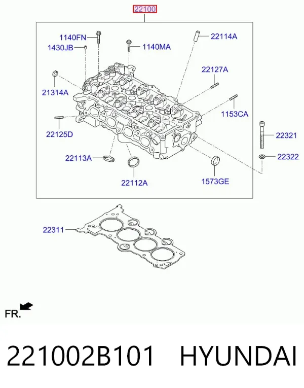 Culata 221002B101 Hyundai/Kia