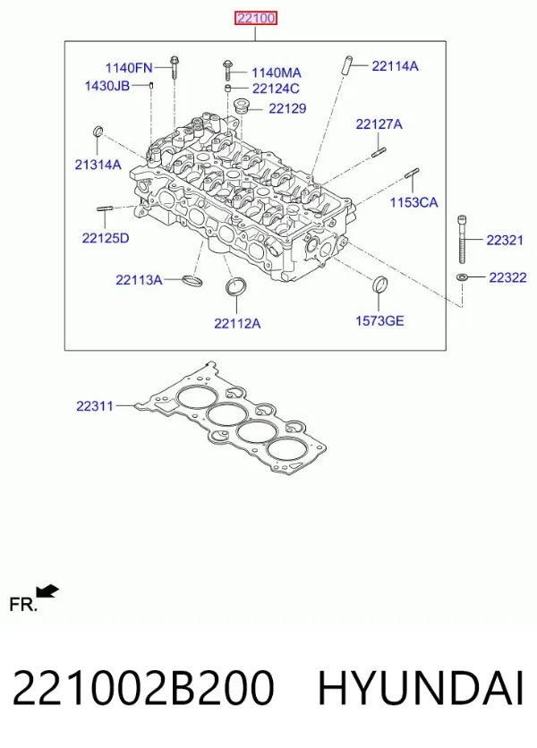 Culata 221002B200 Hyundai/Kia