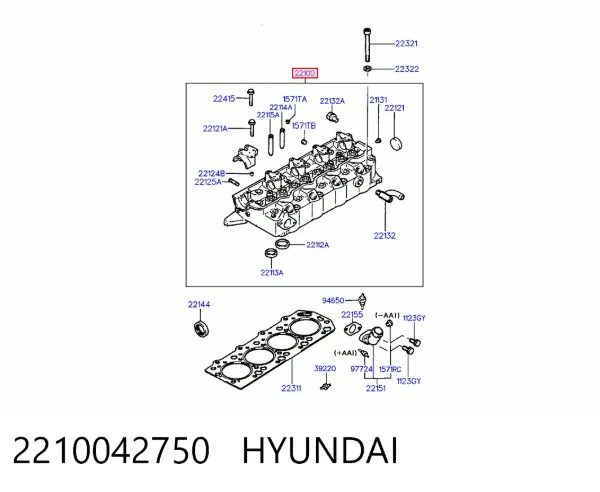 Culata 2210042750 Hyundai/Kia