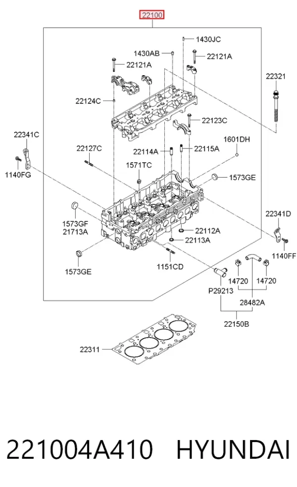 Culata 221004A410 Hyundai/Kia