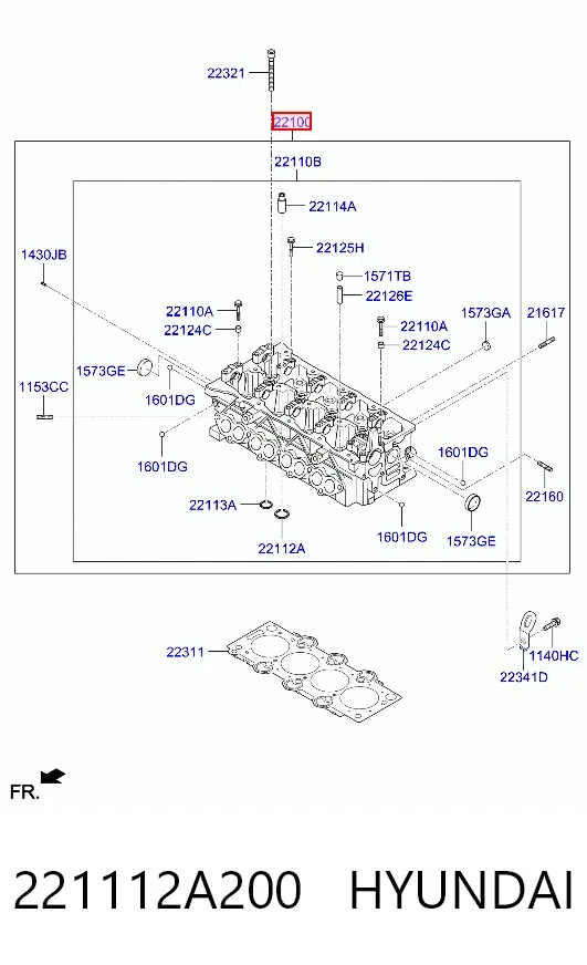 Culata 221112A200 Hyundai/Kia