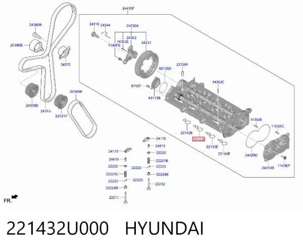 Junta tapa de balancines 221432U000 Hyundai/Kia