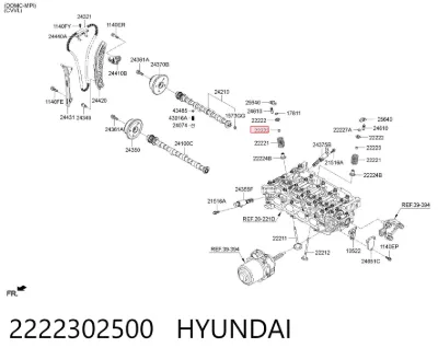 Cuña de válvula HYUNDAI 2222302500