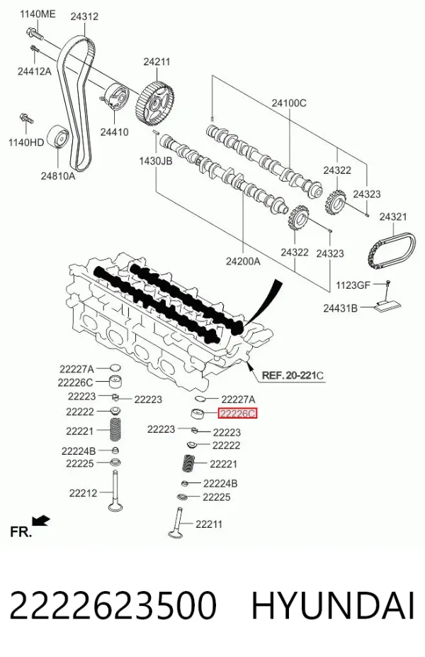 Taqués hidráulicos 2222623500 Hyundai/Kia