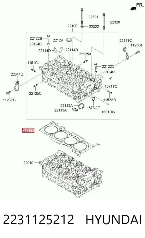 Junta de culata 2231125212 Hyundai/Kia