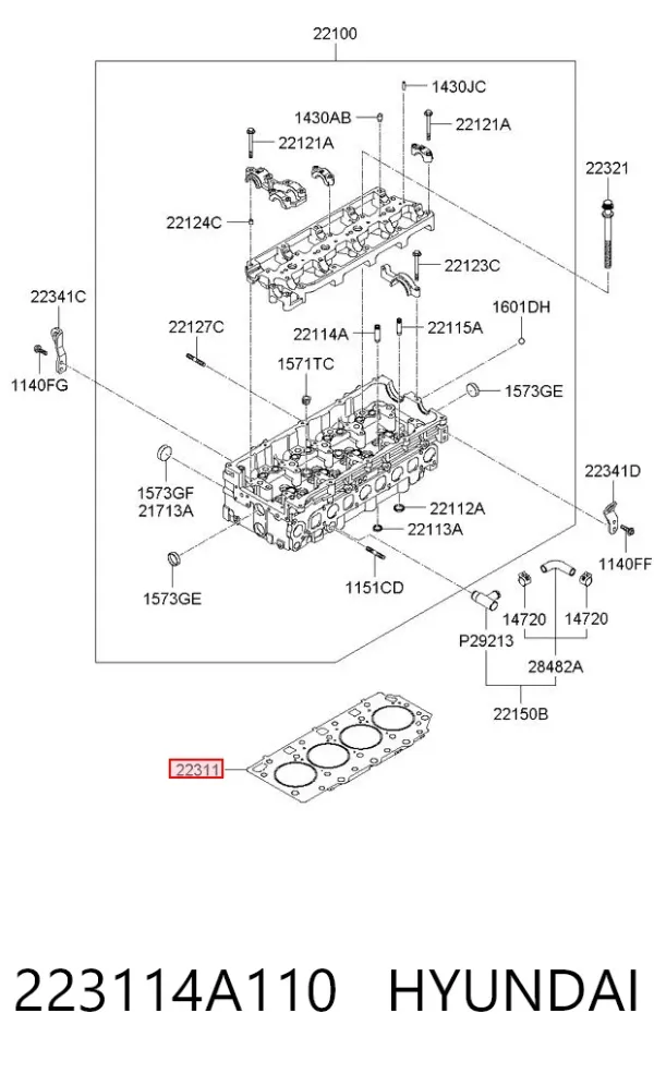 Junta de culata 223114A110 Hyundai/Kia