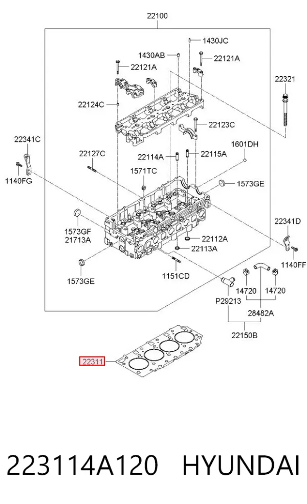 Junta de culata 223114A120 Hyundai/Kia