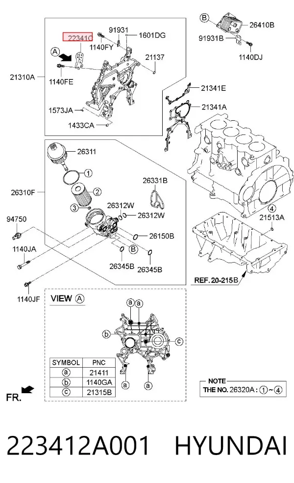  223412A001 Hyundai/Kia