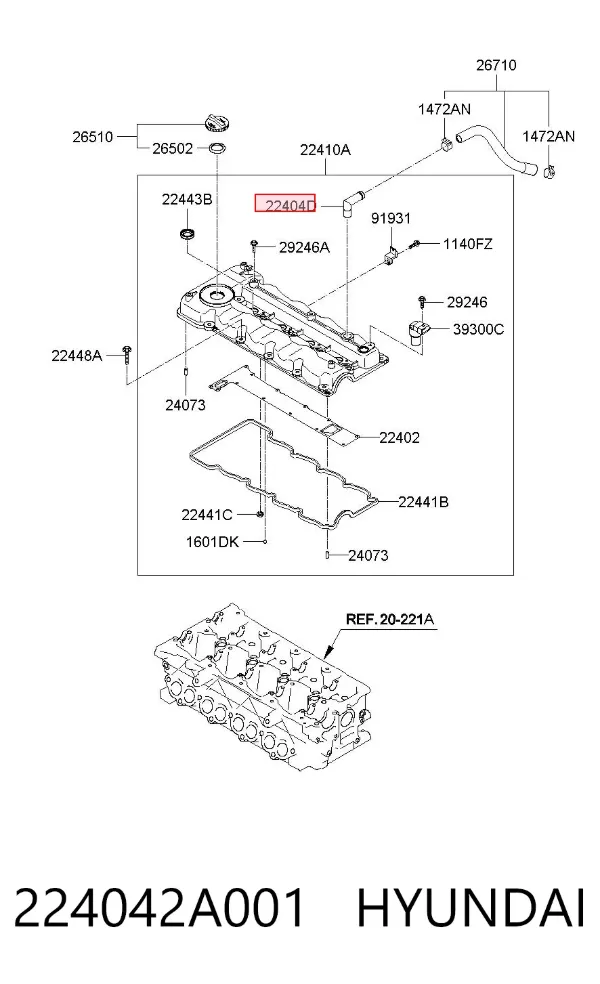  224042A001 Hyundai/Kia