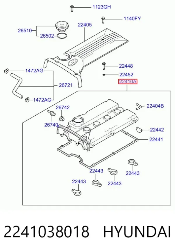 Tapa de balancines Hyundai Sonata IV