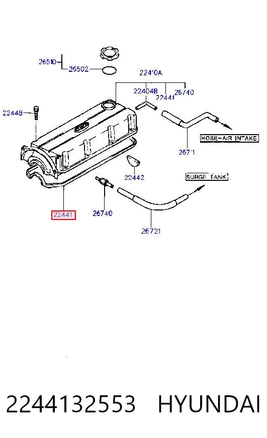 Junta tapa de balancines 2244132553 Hyundai/Kia