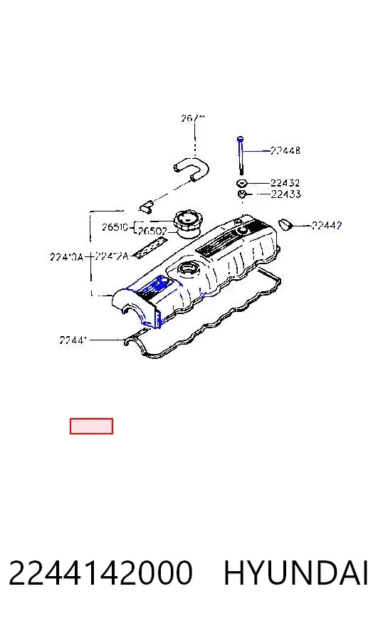Junta tapa de balancines 2244142000 Hyundai/Kia