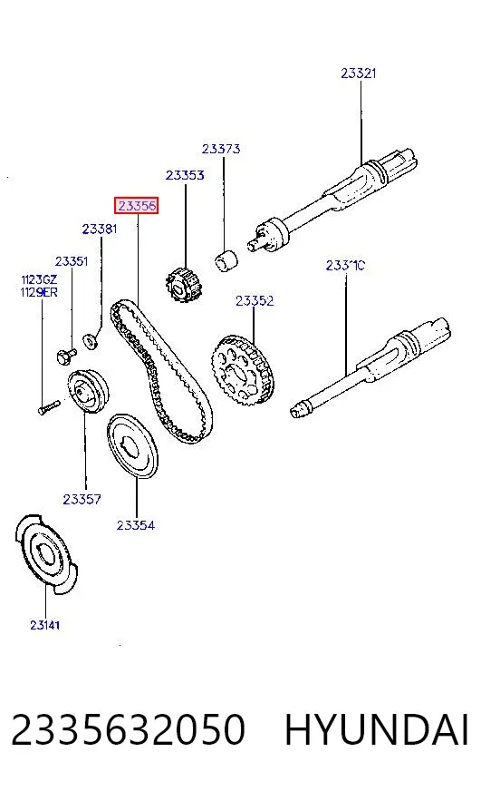 Correa del eje de equilibrado 2335632050 Hyundai/Kia