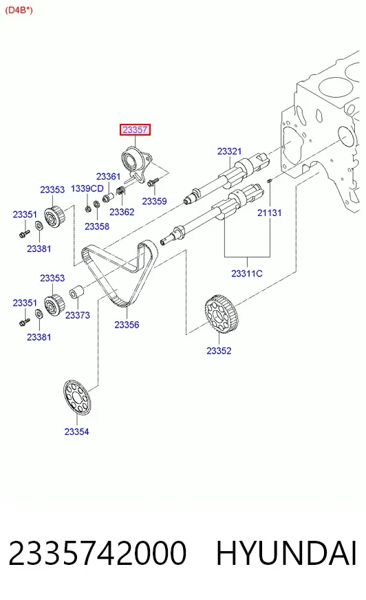 Tensor de correa del eje de equilibrio 2335742000 Hyundai/Kia