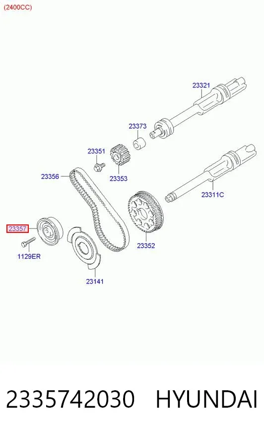 Tensor de correa del eje de equilibrio 2335742030 Hyundai/Kia