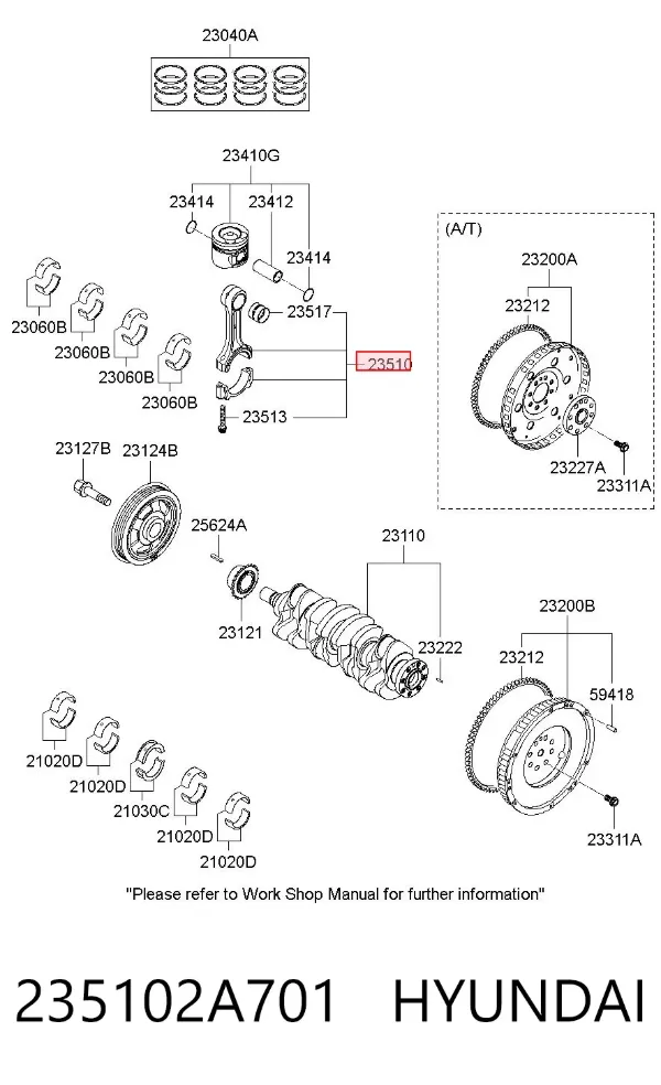 Biela 235102A701 Hyundai/Kia