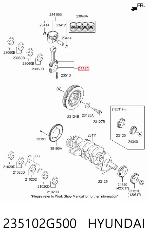 Biela 235102G500 Hyundai/Kia
