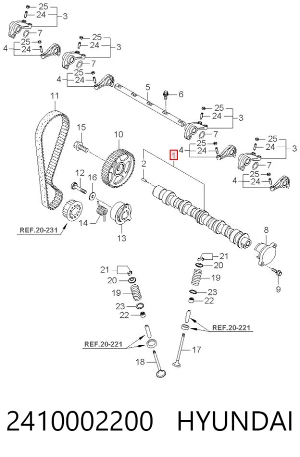 Árboles de levas KIA Picanto I