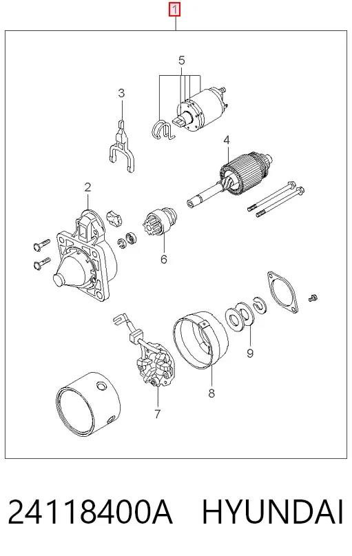 Motor de arranque 24118400A Hyundai/Kia