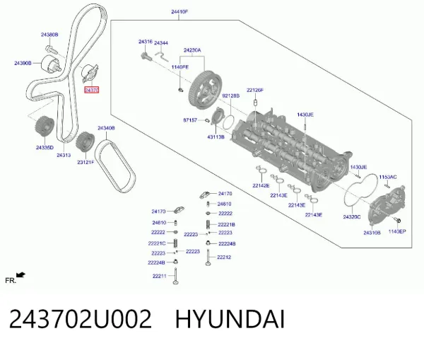 Kit de distribución 243702U002 Hyundai/Kia