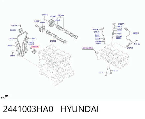 Tensor de cadena de distribución 2441003HA0 Hyundai/Kia
