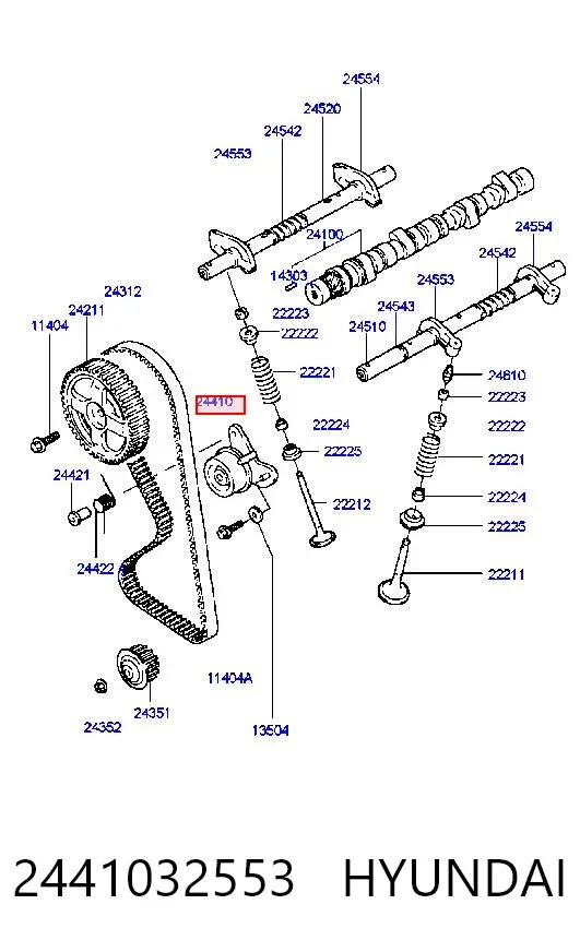 Tensor, correa de distribucion 2441032553 Hyundai/Kia