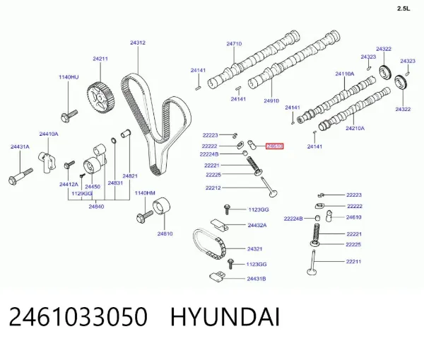 Taqués hidráulicos 2461033050 Hyundai/Kia